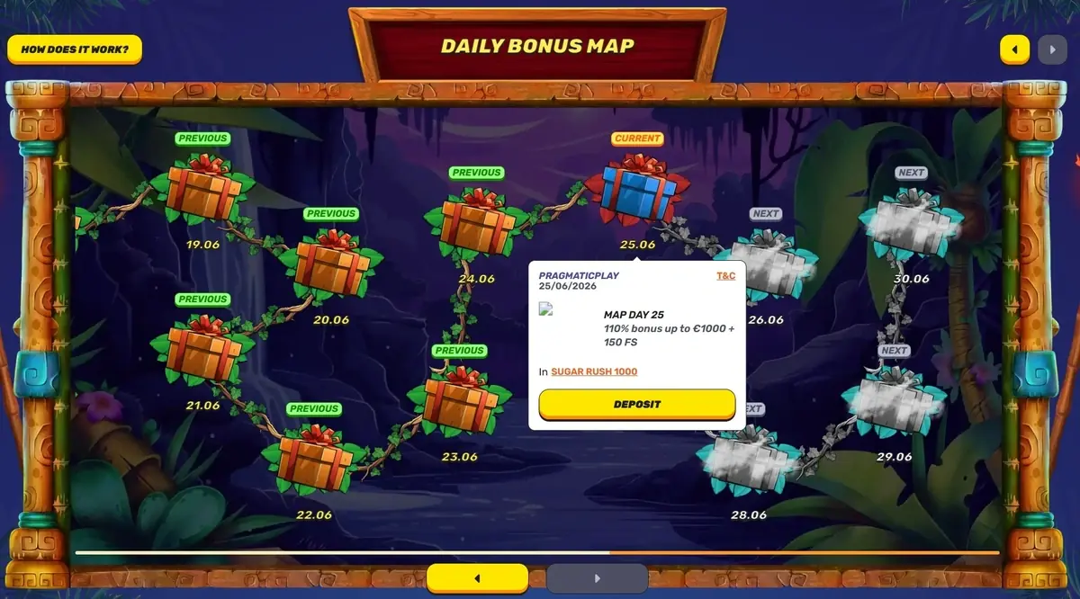 Daily Bonus Map