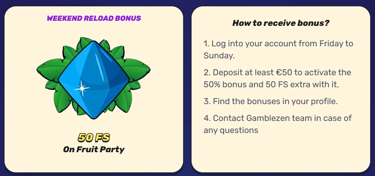 Weekend Reload Bonus Pack